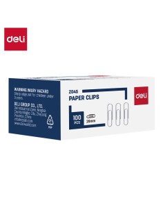 Paper Clips DELI 28mm 100pcs