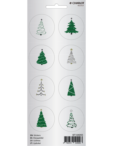 Labels Charlot Chrsitmas tree Silver (Christmas)