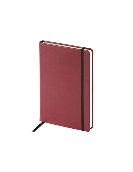 Notebook with Elastic A5 "MEGAPOLIS VELVET" bordeaux
