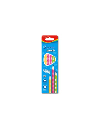 Jumbo triangle HB pencil with design printing, For writing starter using.