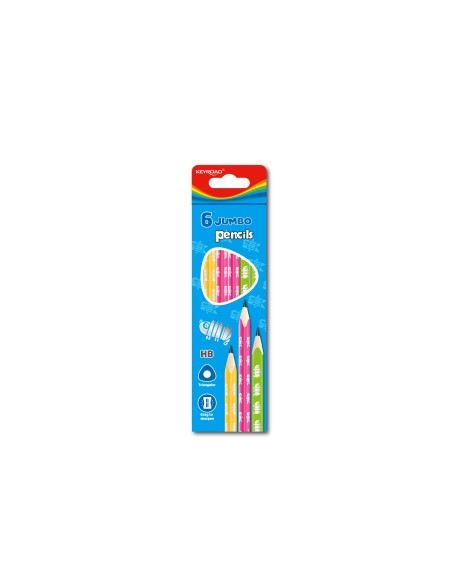 Jumbo triangle HB pencil with design printing, For writing starter using.