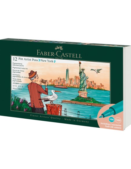 Tindipliiatsid Faber-Castell Pitt Artist Pen New York, 12tk/pk