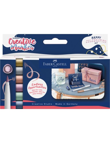 Markerid Faber-Castell Gofa B Happy Celebration, komplekt 6tk/pk