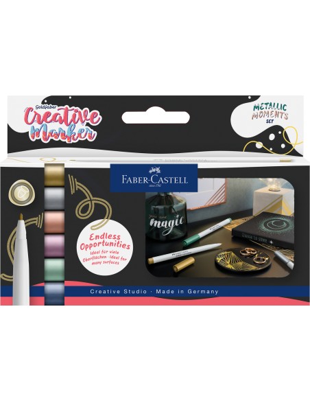 Markerid Faber-Castell Gofa 1.5 Metallic Moments, komplekt 6tk/pk