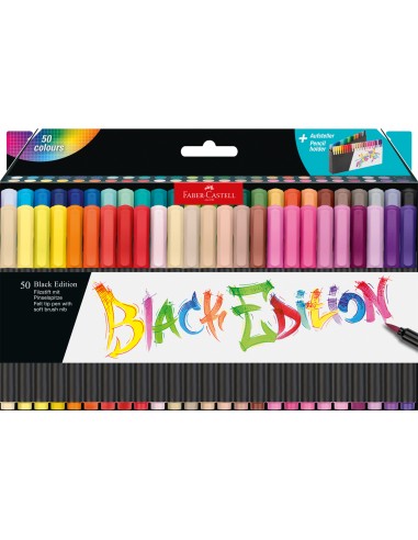 Felt-tip pen Black Edition set 50x