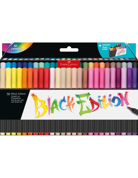 Viltpliiatsid Faber-Castell Black Edition, komplekt 50tk/pk