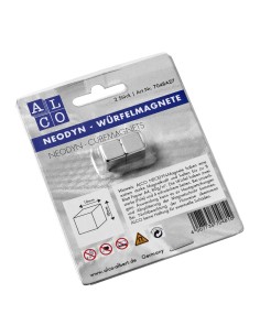Tahvlimagnet ALCO 7048A super tugev kuup 10mm, hõbe 2tk/pk