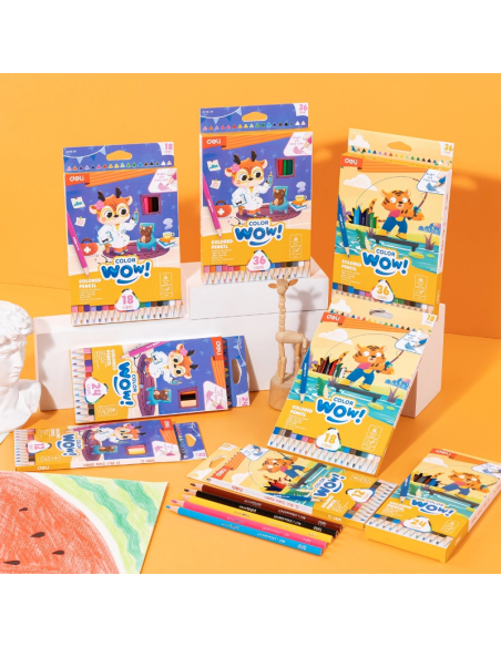 Värvipliiatsid DELI ColorWow 36 värvi kolmetahulised