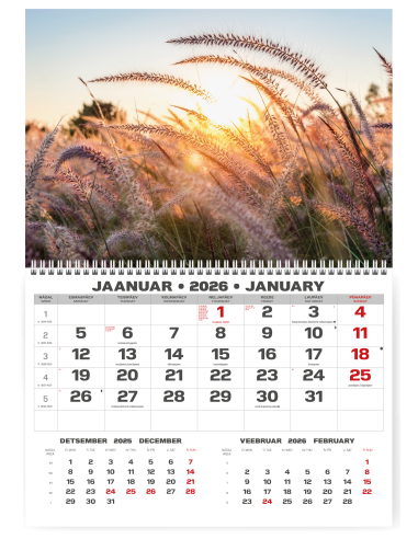 Wall calendar College UNO EE-LV-LT Local+English 2026 no.6