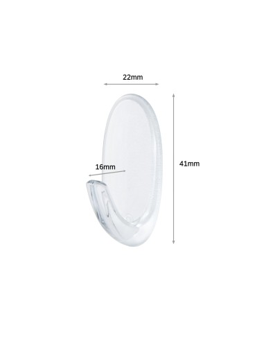 Command™ Small Clear Hooks with Clear Strips 17092CLR