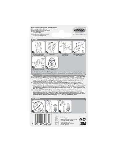 Riputuskonks 3M Command™ plastik läbipaistev 2tk