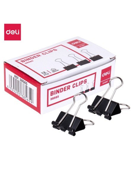 Paberiklamber DELI 19mm 12tk/pk must