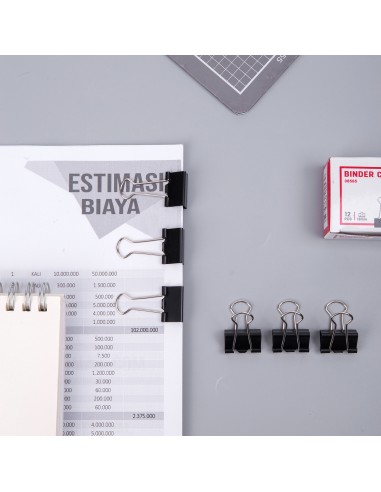 Effortless Binder Clip 19mm BLACK