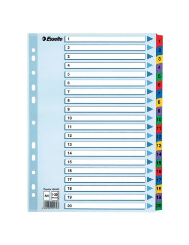 Index 1-20 Mulitcolor Mylar A4