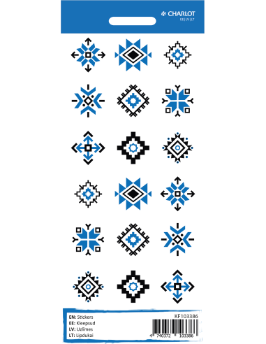 Kleebisetiketid Charlot (Eesti mustrid 2)