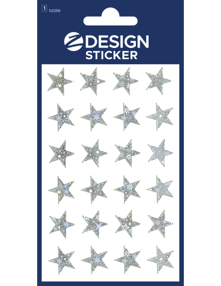 Kleeppildid Z-Design 52256 hõbedased tähed