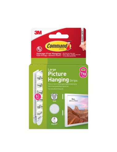 Kinnitusribad 3M Command Dual Lock L pildile 17206 valge (P)
