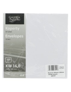 Envelope 160x160 mm white  150 g/m2 10 pcs/pack