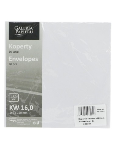 Ümbrik 160x160 mm white 150 g/m2 10 tk/pk D