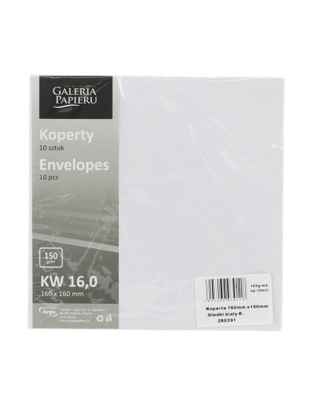 Envelope 160x160 mm white  150 g/m2 10 pcs/pack