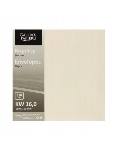 Envelope 160x160 mm Nature light beige 120 g/m2 10 pcs/pack