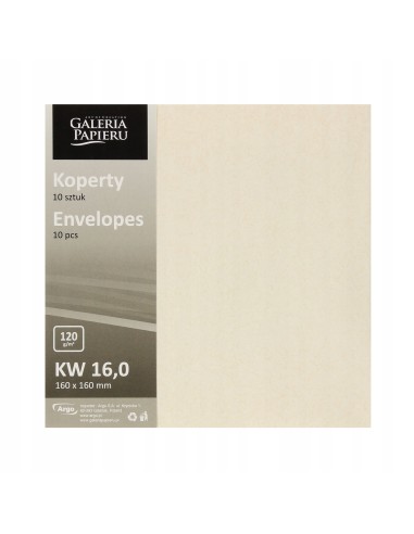 Envelope 160x160 mm Nature light beige 120 g/m2 10 pcs/pack