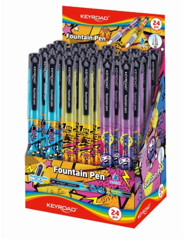 Roller ink pen with ink cartridge, 24pcs/display box, Street art Tatoo DESIGN