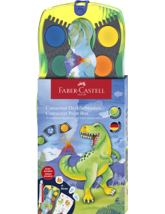 Vesivärvid Faber-Castell Connector Dino 12 värvi