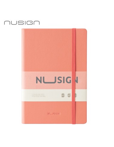 Nusign Leather Cover Notebook A5 210*140mm 96sheets Pink