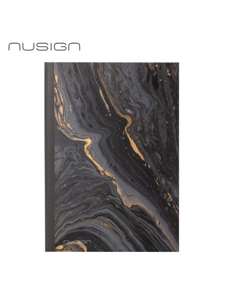 Nusign Leather Cover Notebook A5-210mmx148mm-80 Black