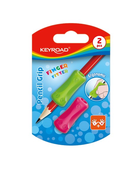 Sõrmekumm Keyroad harilikule pliiatsile, ergonoomiline, 2tk/pk blistris