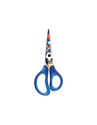 6" soft handle children scissors with TATTO printing, 1pc/blister ca