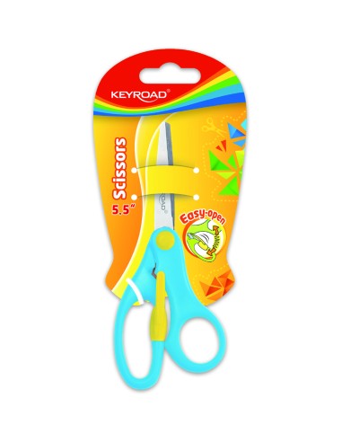 5" scissors, safe round tip, safe for fast open, 1pcs/blister card