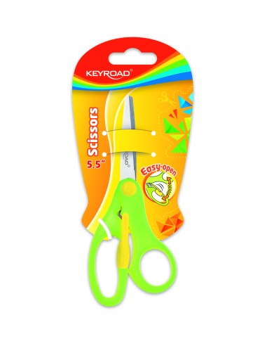 5" scissors, safe round tip, safe for fast open, 1pcs/blister card