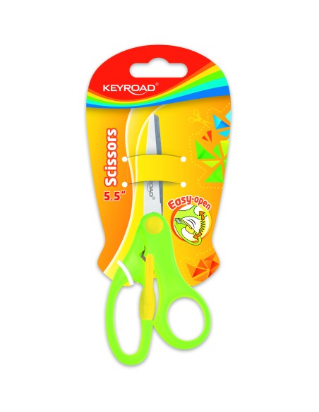 5" scissors, safe round tip, safe for fast open, 1pcs/blister card