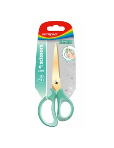 KEYRAOD Metallic collection6 /15.5cm scissors with metallic titanium coating, 1pc/card