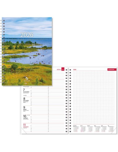 Raamatkalender Nädal A5 universaal, spiraalköites SISU 00068