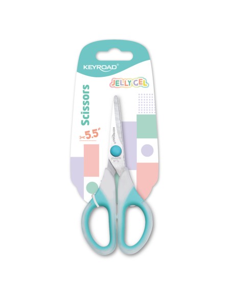 Käärid Keyroad Jelly Gel 13cm, lastele, pehme käepide, ergonoomilised