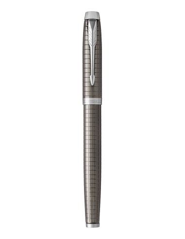 PARKER IM Rollerball Pen, Premium Dark Espresso Chiselled with Fine Point Black Ink Refill, Gift Box (1931682)