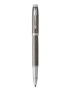PARKER IM Rollerball Pen, Premium Dark Espresso Chiselled with Fine Point Black Ink Refill, Gift Box (1931682) 2