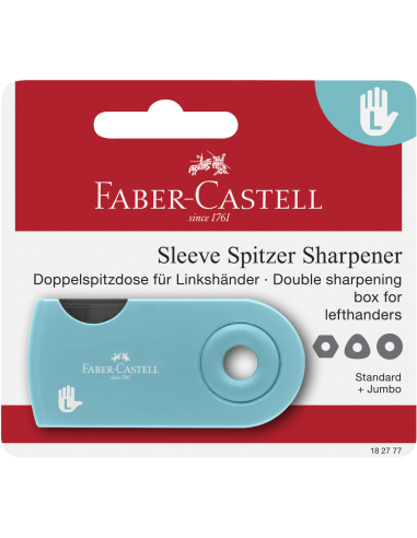 Pliiatsiteritaja Faber-Castell Sleeve, kogujaga, 2-ava, vasakukäelistele blistris