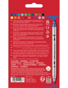 Viltpliiatsid Faber-Castell 2-otsaga 20-värvi glitter 2