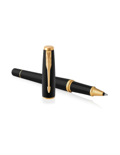 PARKER Urban Rollerball Pen, Muted Black with Gold Trim with Fine Point Black Ink Refill (1931584)