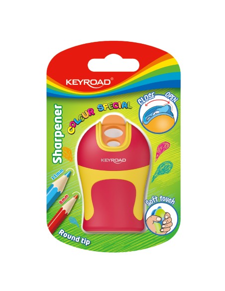 Pliiatsiteritaja Keyroad 2-ava, soft touch, konteineriga blistris