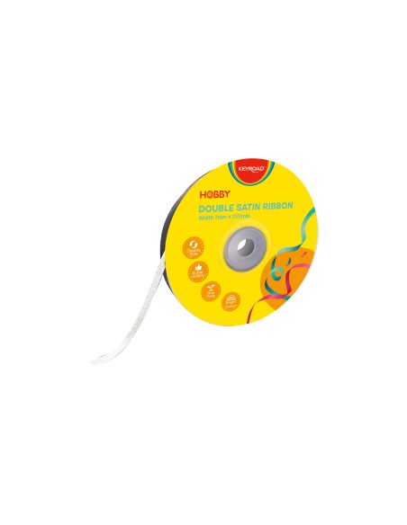 Satiinpael Keyroad laius 7mm x 25y valge 800