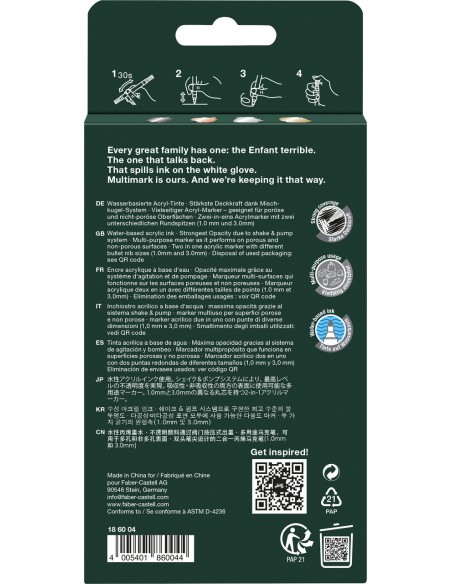 Acrylic Marker multimark SP Set 4 Metal