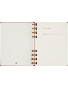 Kalendermärkmik Moleskine dateerimata 20x25cm, nädal, spiraal, punane 2