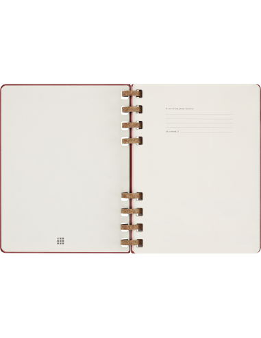 Kalendermärkmik Moleskine dateerimata 20x25cm, nädal, spiraal, punane