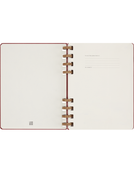 Kalendermärkmik Moleskine dateerimata 20x25cm, nädal, spiraal, punane