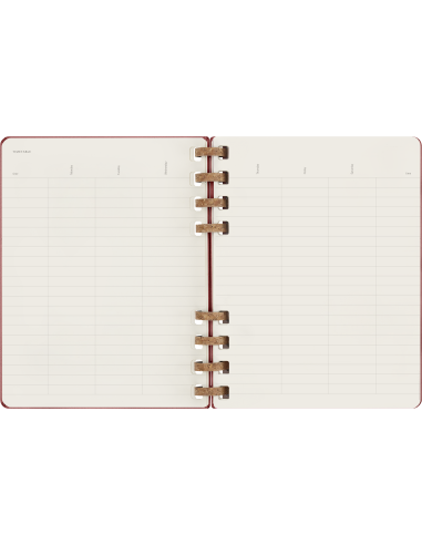 Kalendermärkmik Moleskine dateerimata 20x25cm, nädal, spiraal, punane